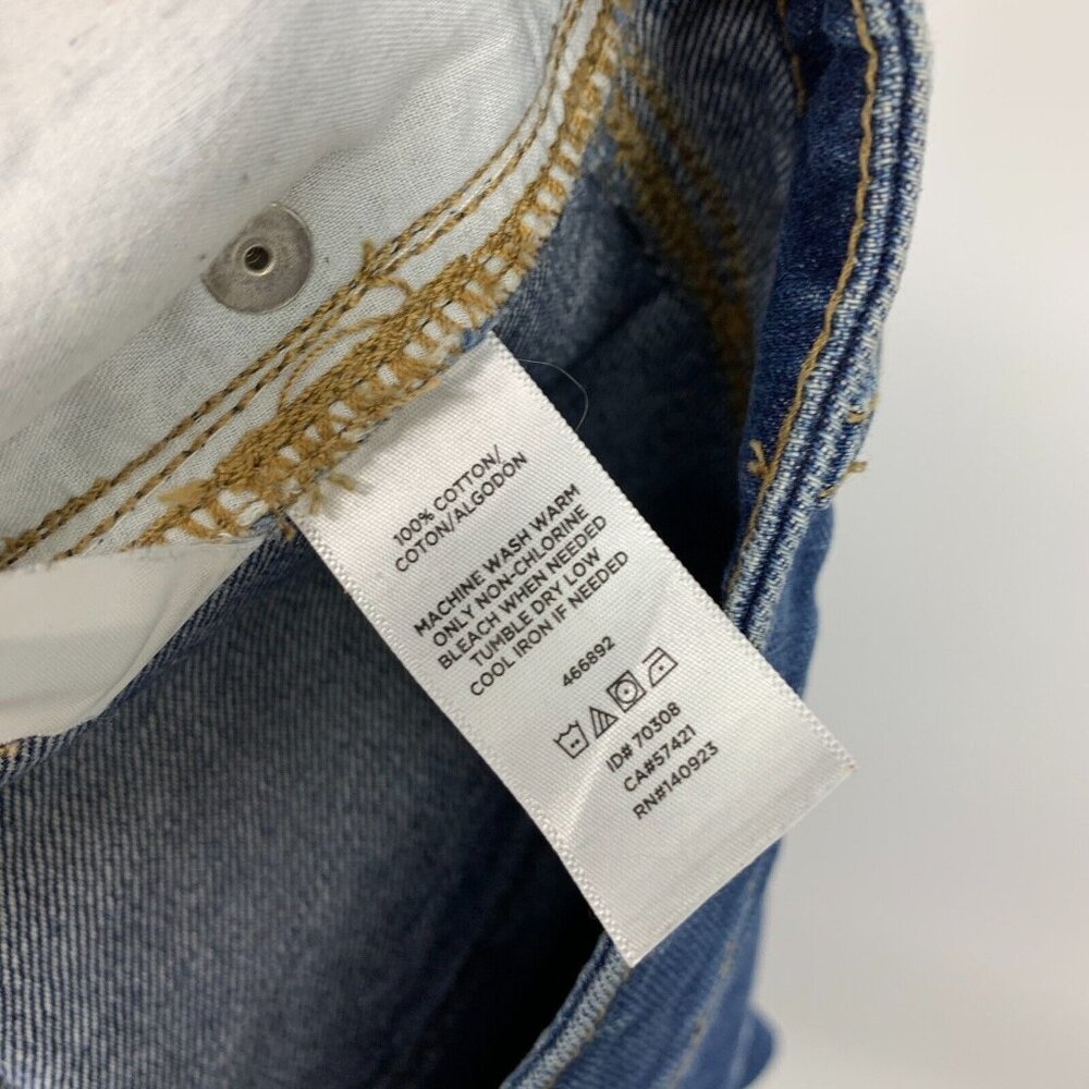 LOFT Skirt Blue Jean Denim Button Front Cotton Pockets - Picture 10 of 10